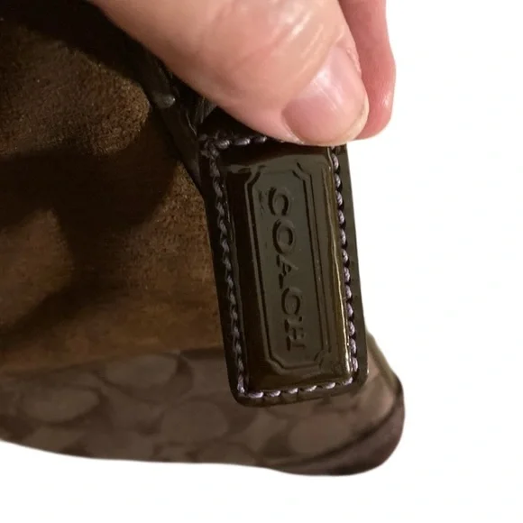 COACH Vintage F10421 Brown Patchwork Shoulder Bag - Picture 3 of 9